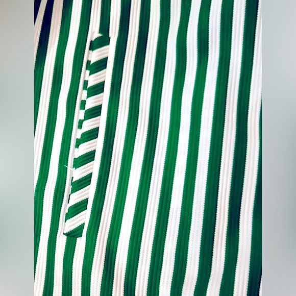 Torn by Ronny Kobo Sleeveless Stripe Vered Mini Dress Cross Bodice Front Cutouts - Picture 8 of 9